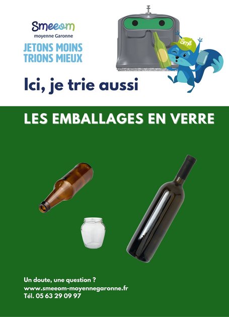 Affiche consignes de tri verre